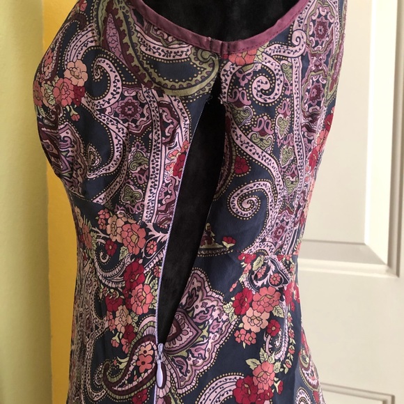 Tova Celine Silk Paisley Purple Dress - Picture 5 of 7